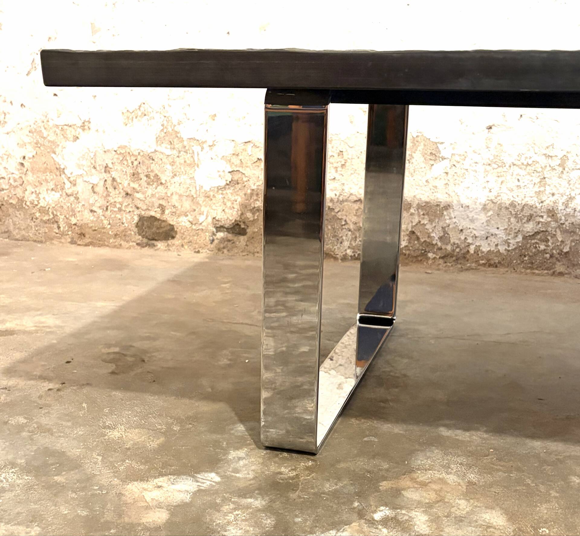 Oil shale natural stone coffee table by Studio Draenert