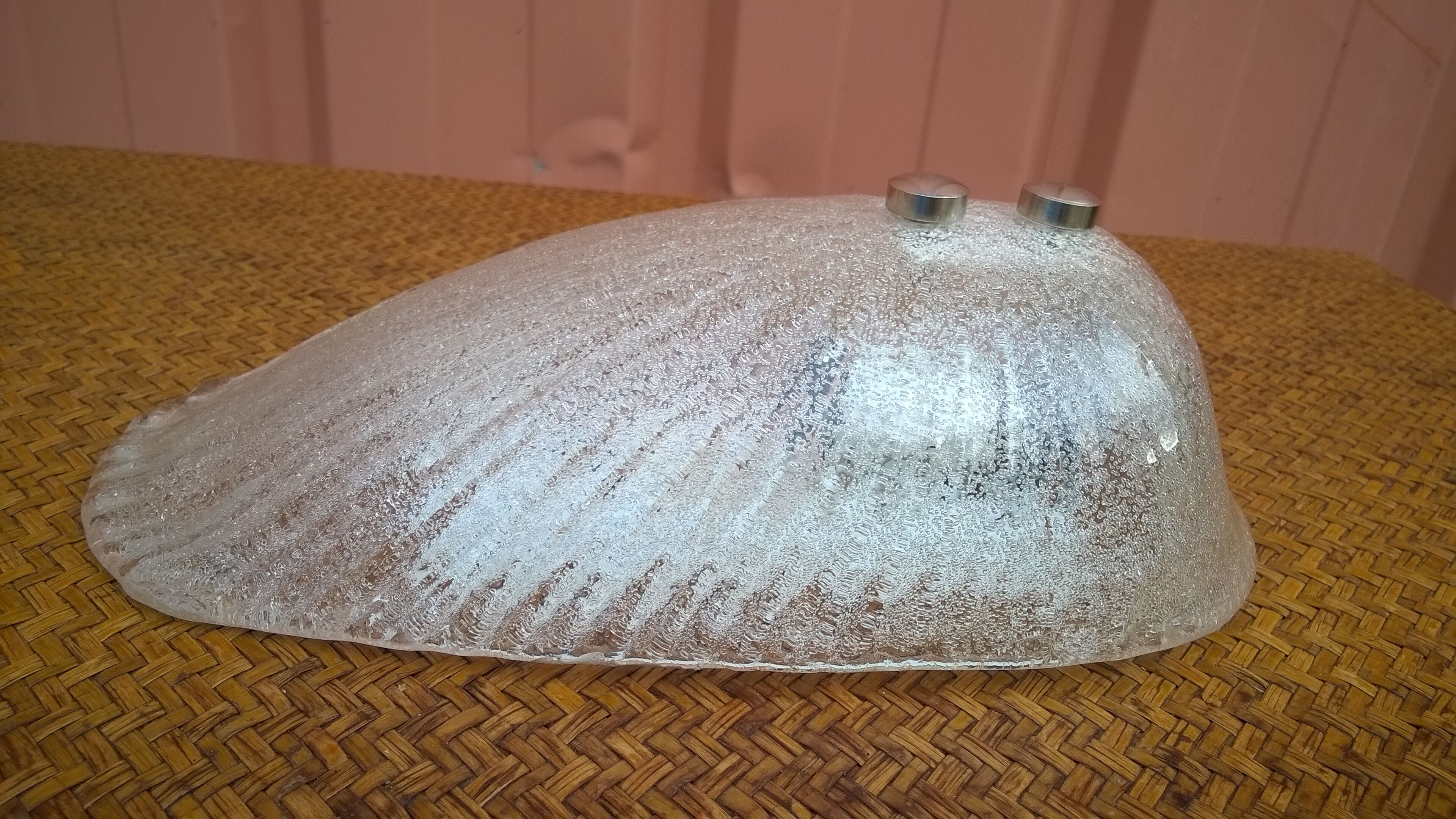 murano glass shell wall light