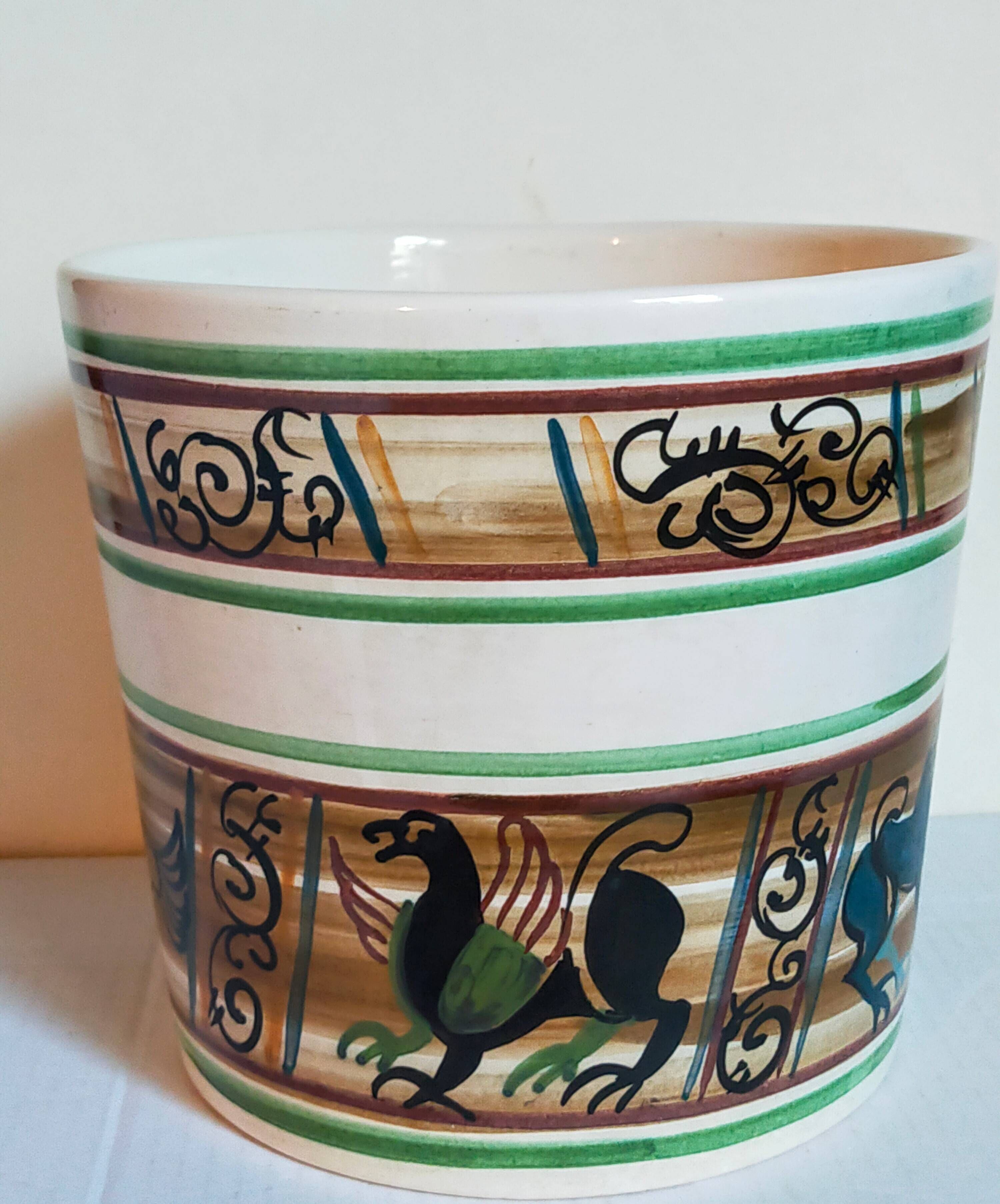 XXL ceramic planter from Saint-Pair-Sur-Mer from the NEUSTRICER earthenware factory, 1960s