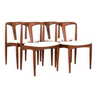 Chaise de Salle à Manger Mid-Century en Teck par Johannes Andersen pour Uldum Møbelfabrik, Danemark, 1960s, Set de 4.