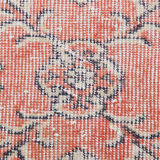 Floral red turkish runner rug, 324x90cm