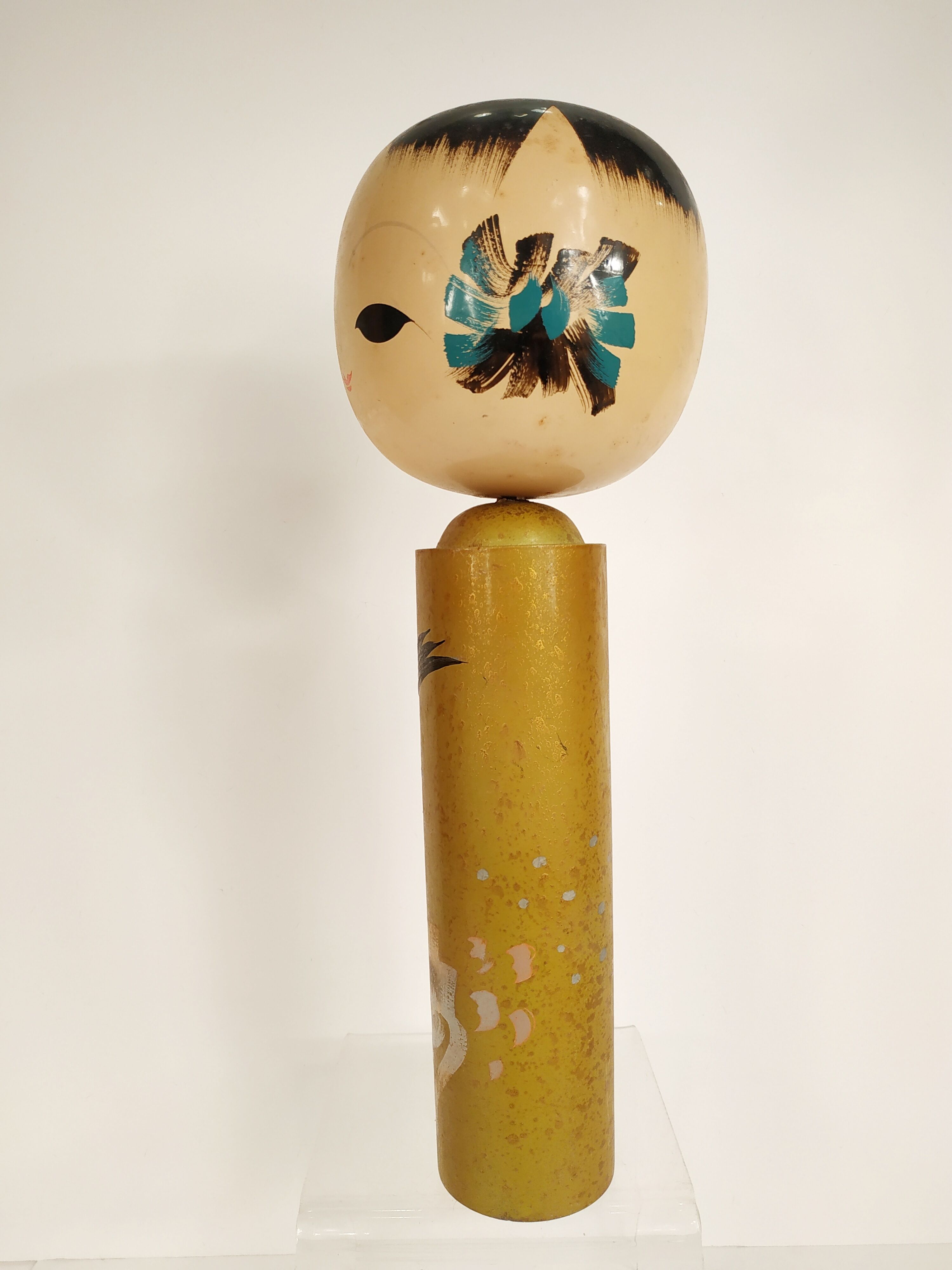 Kokeshi doll - work circa 1960 bird decoration - Japan