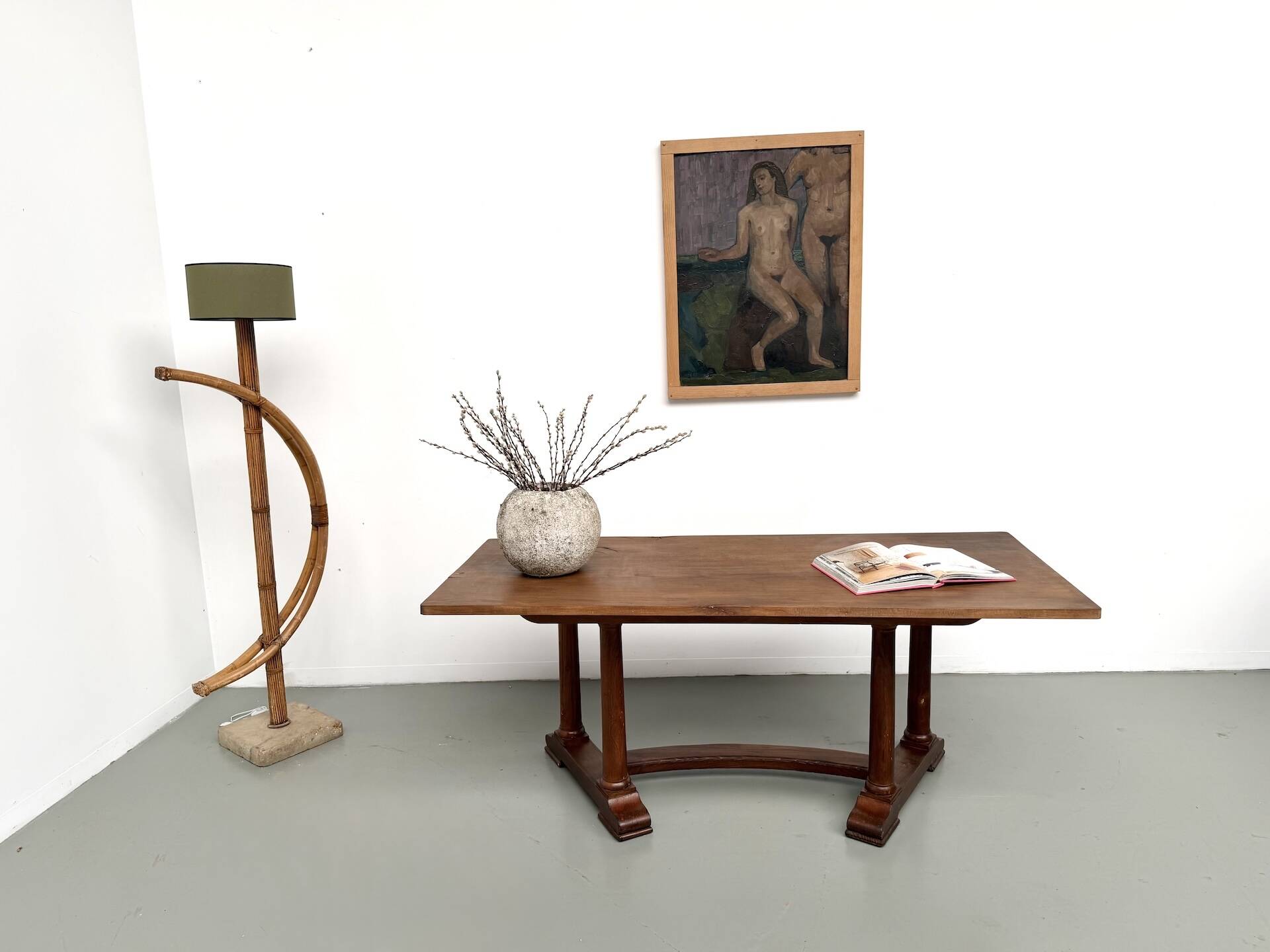 Art Deco dining table or desk in oak and beech – 1930s