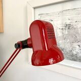 Red metal desk lamp