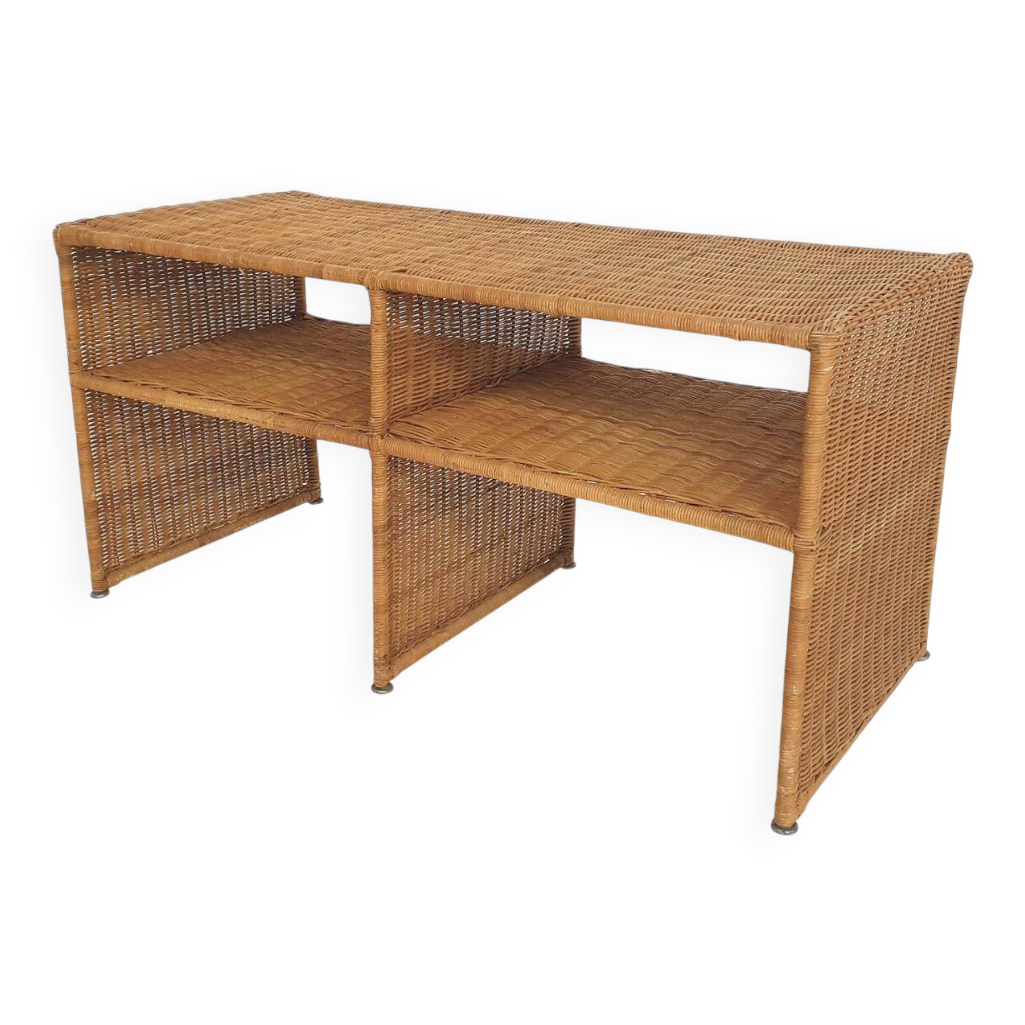 Mid-century wicker sideboard, France 1960's
