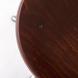 Set of 4 Vintage Industrial Stools 1970s, Chrome Adjustable Stools