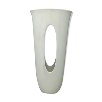 1970s Aqua Green Ceramic Vase. Made in Italy