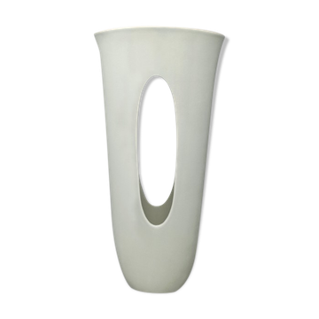 1970s Vase en céramique aqua verte. Fabriqué en Italie