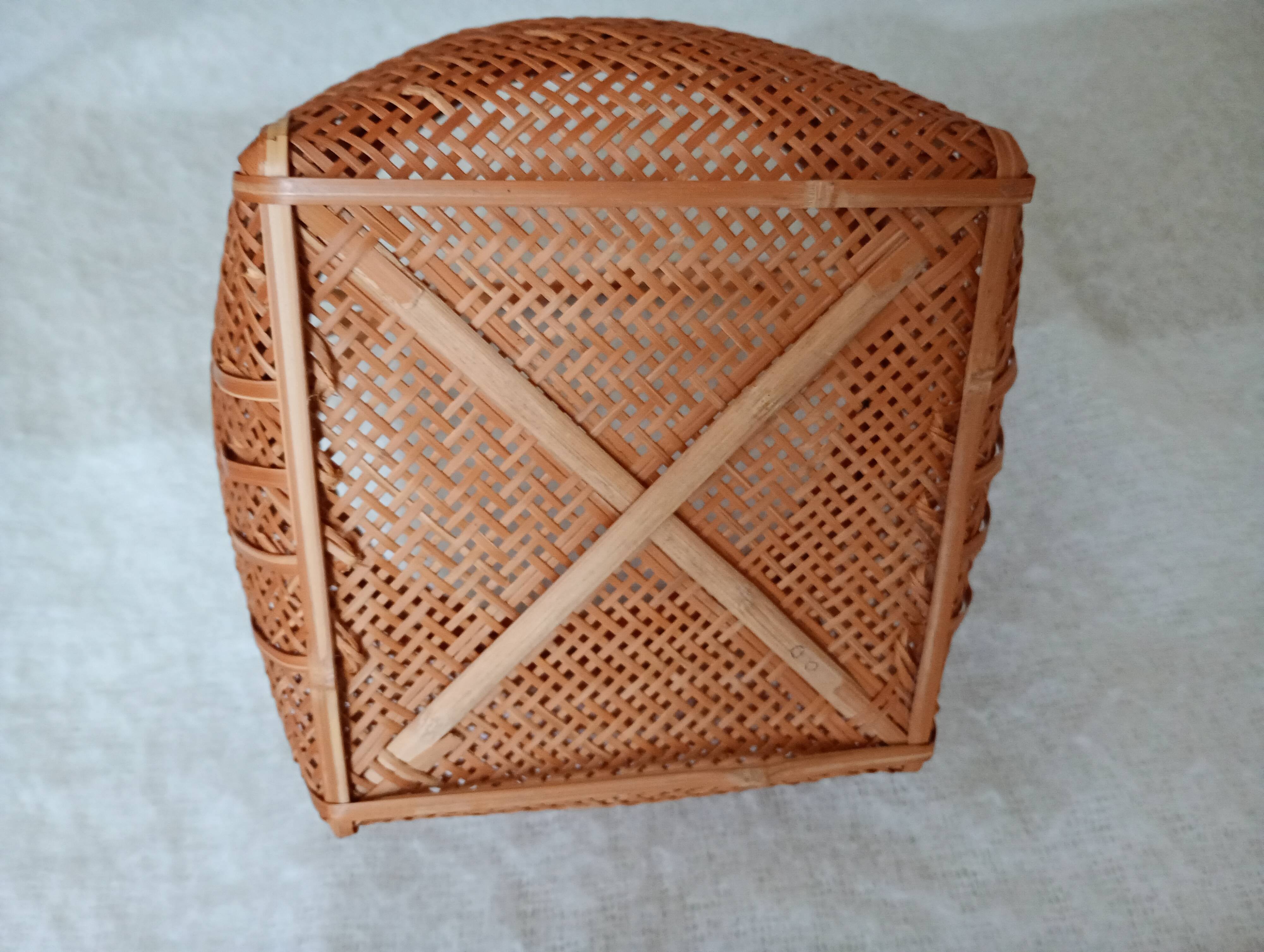 Asian woven bamboo basket