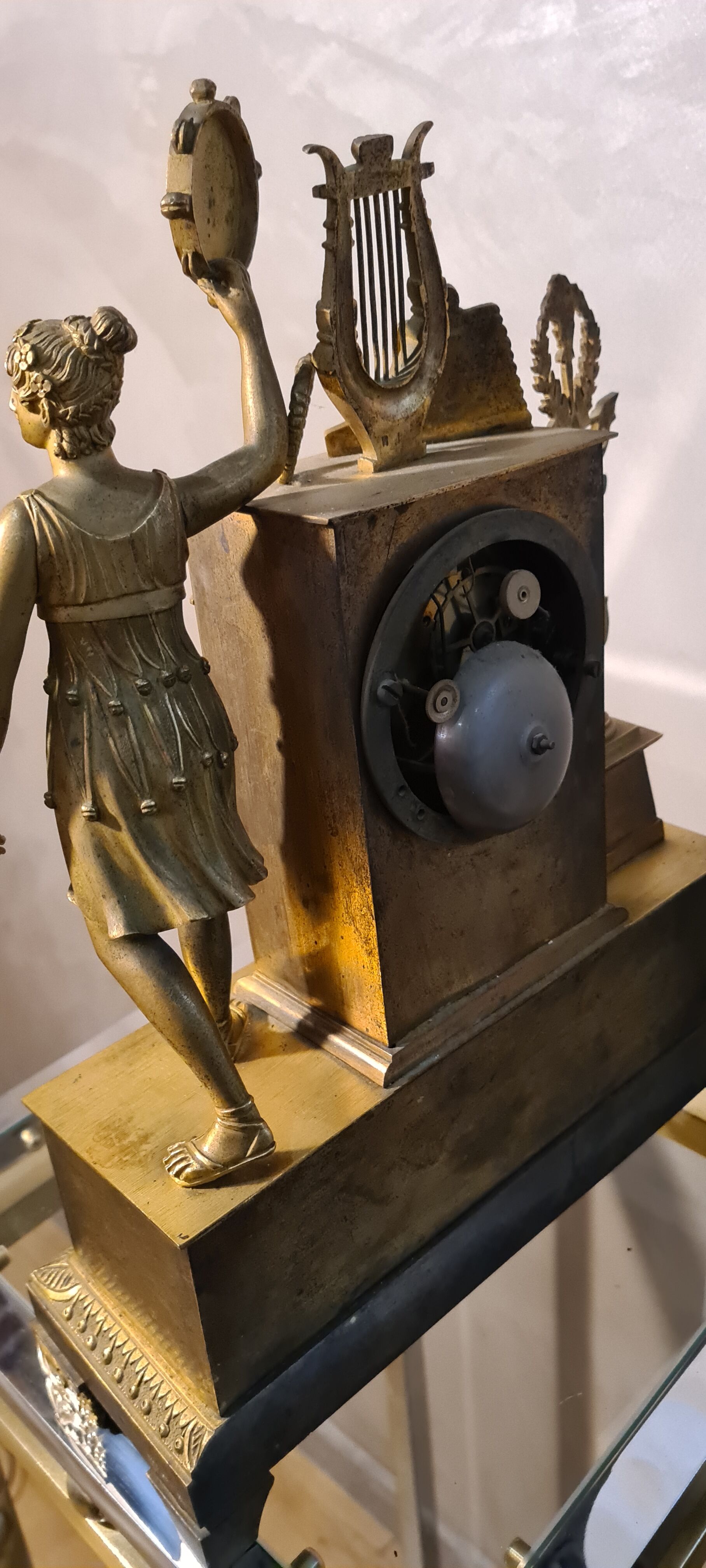 Old bronze clock nineteenth century