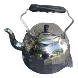 Large kettle, in chrome copper, menesa, vintage and collector's black bakelite handle
