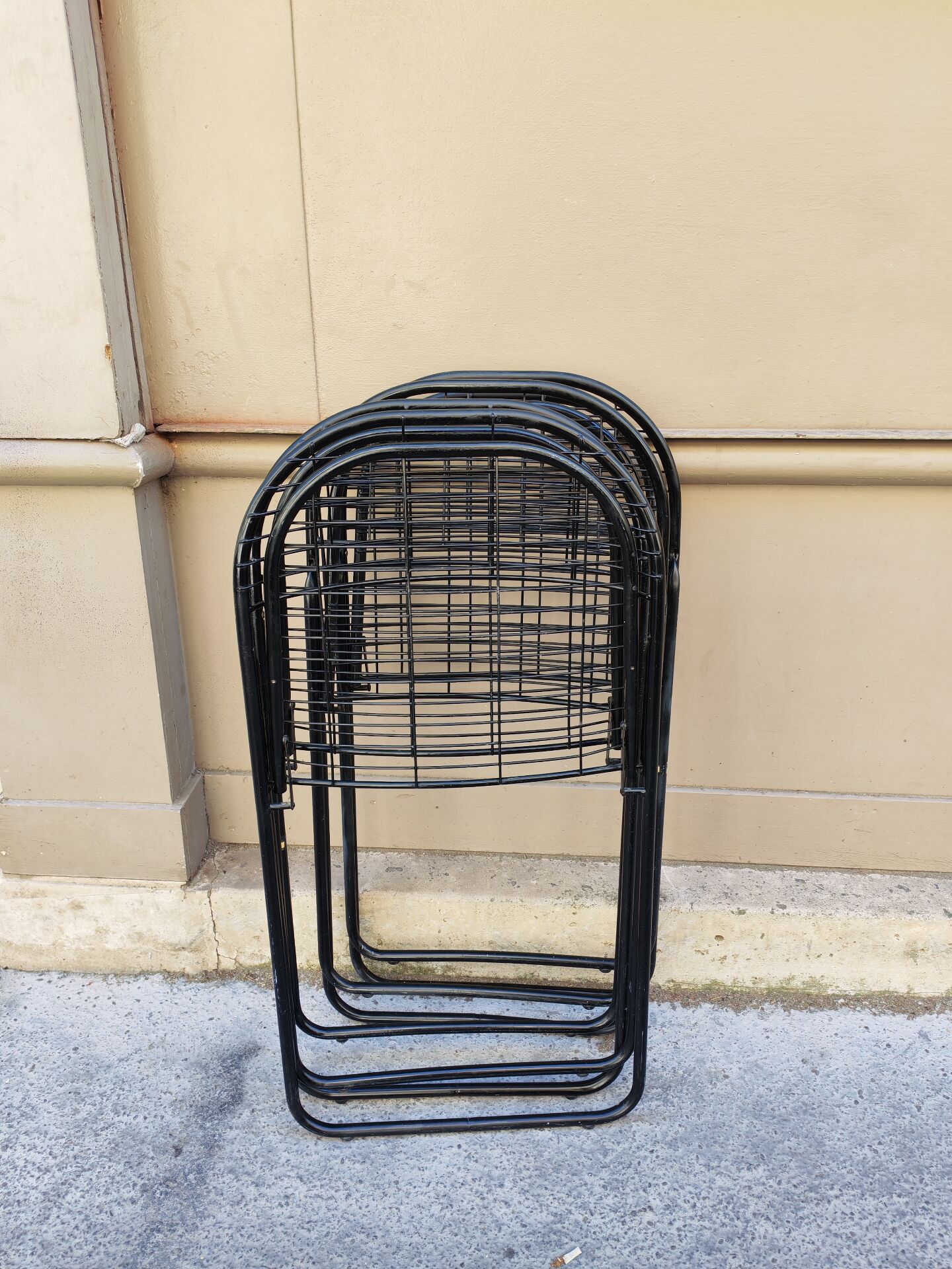 Set of 4 minimalist chairs "Åland" Niels Gammelgaard 1980
