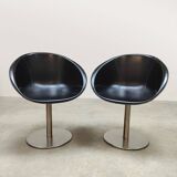 Chaises de salle à manger pivotantes au design italien vintage « style Mad Men »