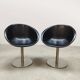Vintage Italian design swivel dining chairs 'Mad men style'