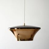 1970s Scandinavian brass ceiling lamp