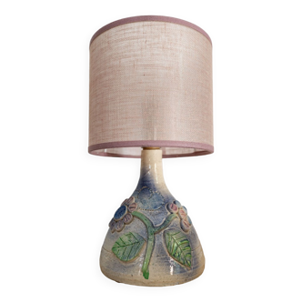 Handcrafted table lamp with glazed stoneware