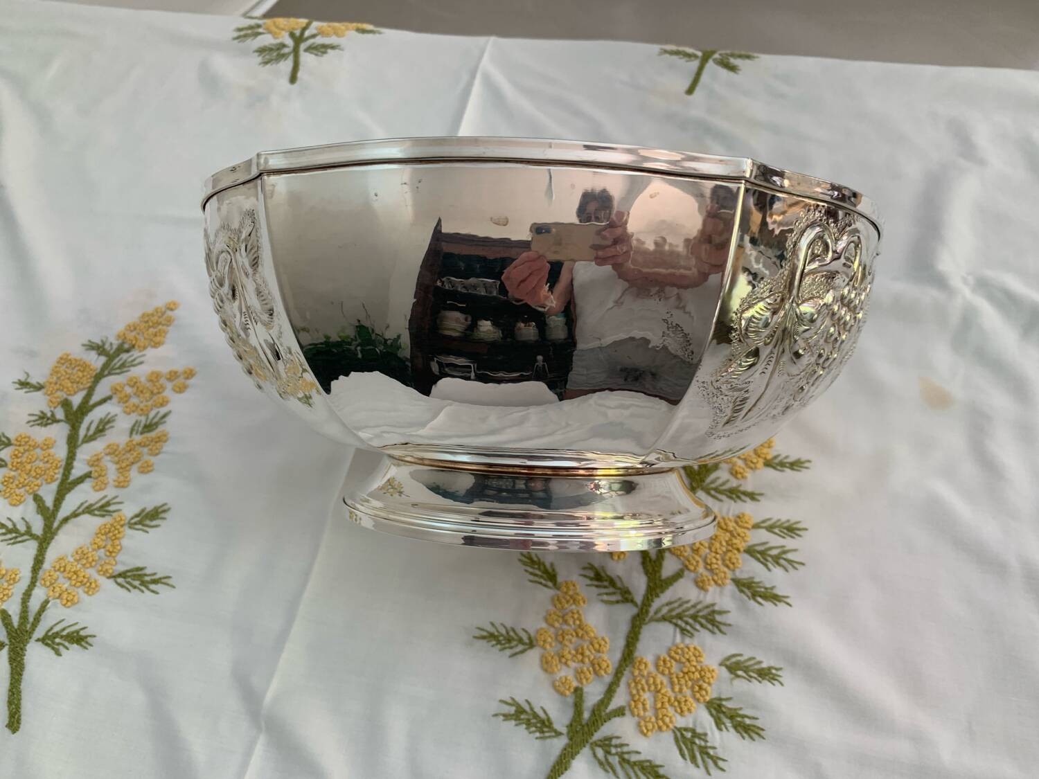 Solid silver fruit bowl