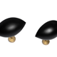 Pair Applyblack Wall Shell Style 1960's