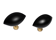 Paire d'appliques murales noir coquillage style 1960's