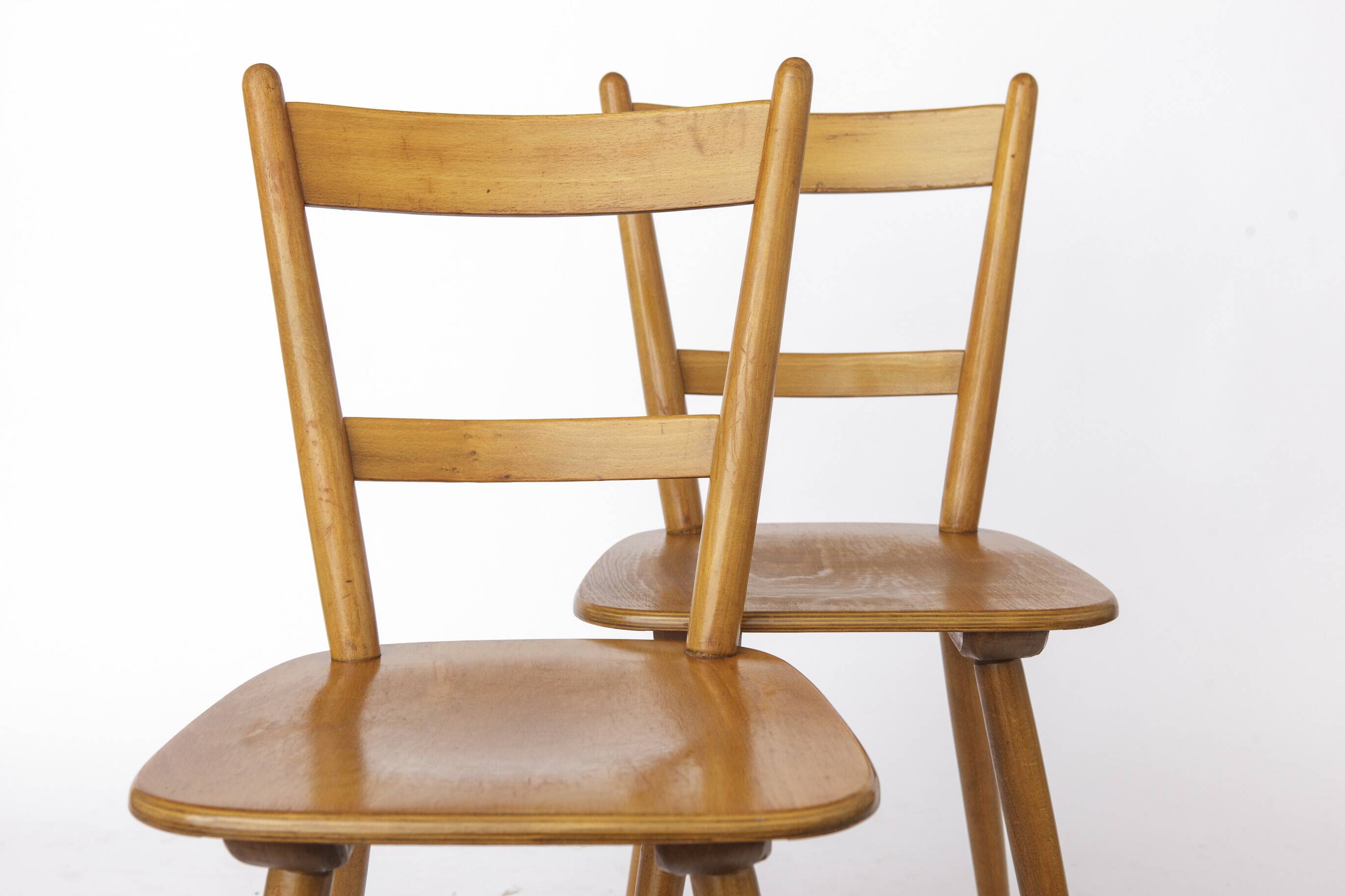 Set of 8 Vintage Tübingen Dining Chairs Schäfer Germany 1960s Mid Century