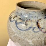 Vase pensu , enamelled ceramic, marking to be identified n°3 bis vintage