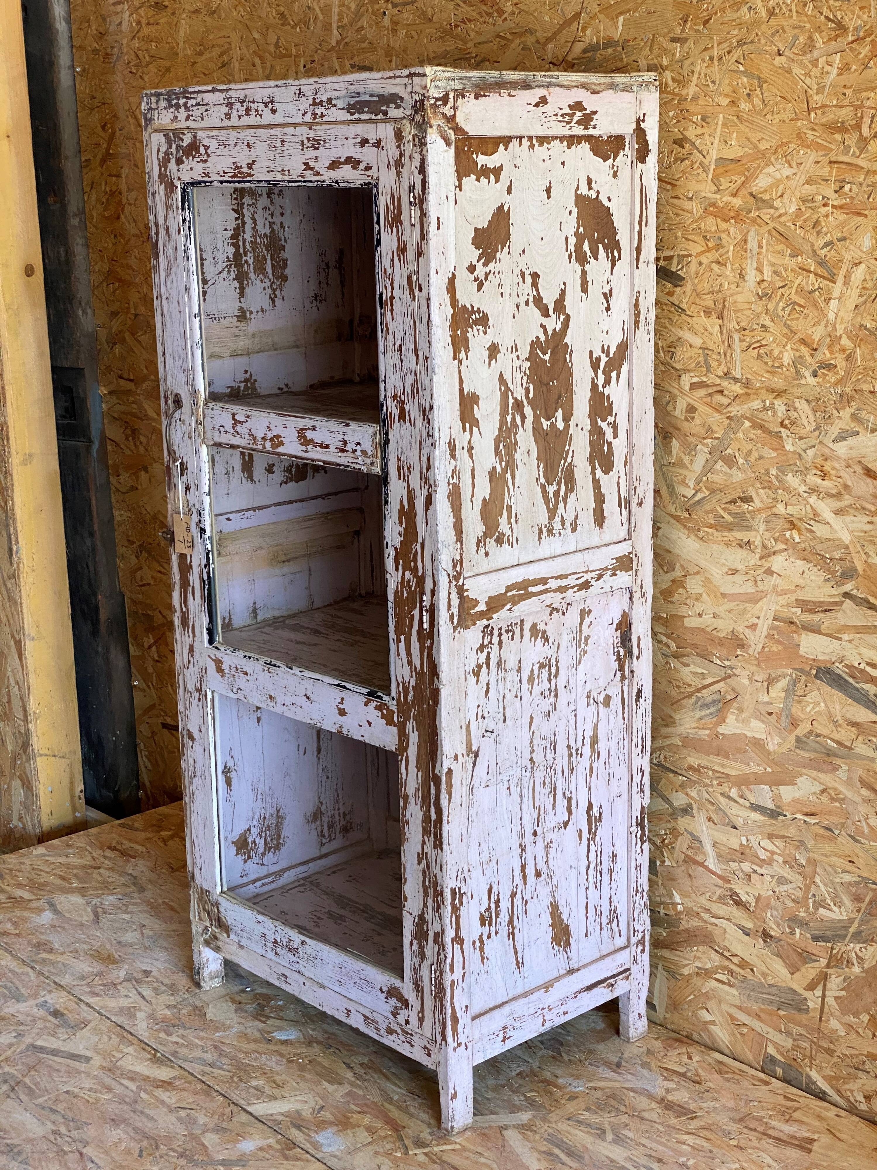 Glass cabinet in old teak