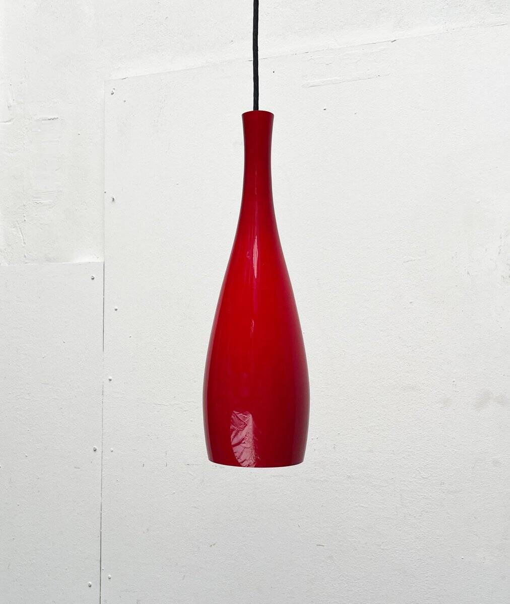 Mid-century glass pendant lamp model Bang by Jacob E. Bang for Fog & Mørup and Holmegaard, 1960s.