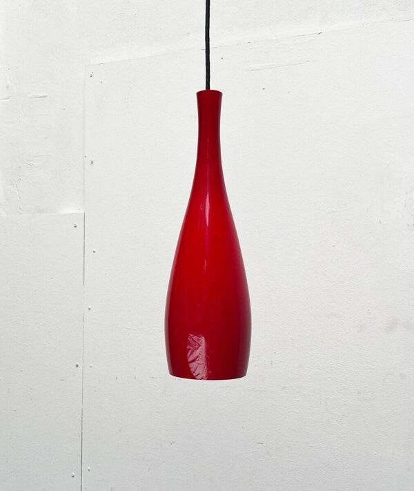 Lampe suspension en verre modèle Bang danoise du milieu du siècle par Jacob E. Bang pour Fog & Mørup et Holmegaard, années 1960