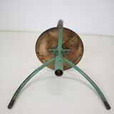 Vintage adjustable industrial stool with patina, 1950s