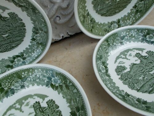 6 hollow plates Adams English Scenic green