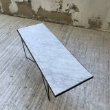 50s coffee table in metal and marble