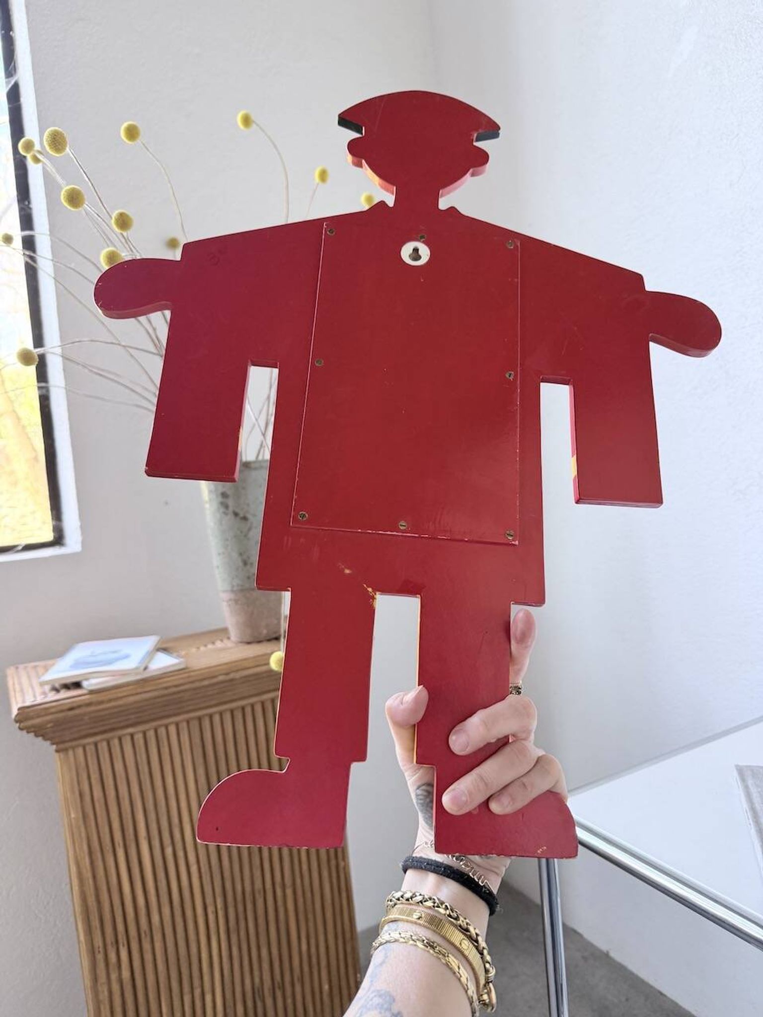 Child's character painted wooden mirror