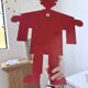 Miroir enfant personnage bois peint