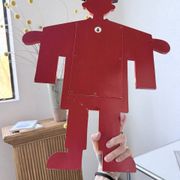 Child's character painted wooden mirror