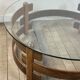 Round Scandinavian teak coffee table, 1970