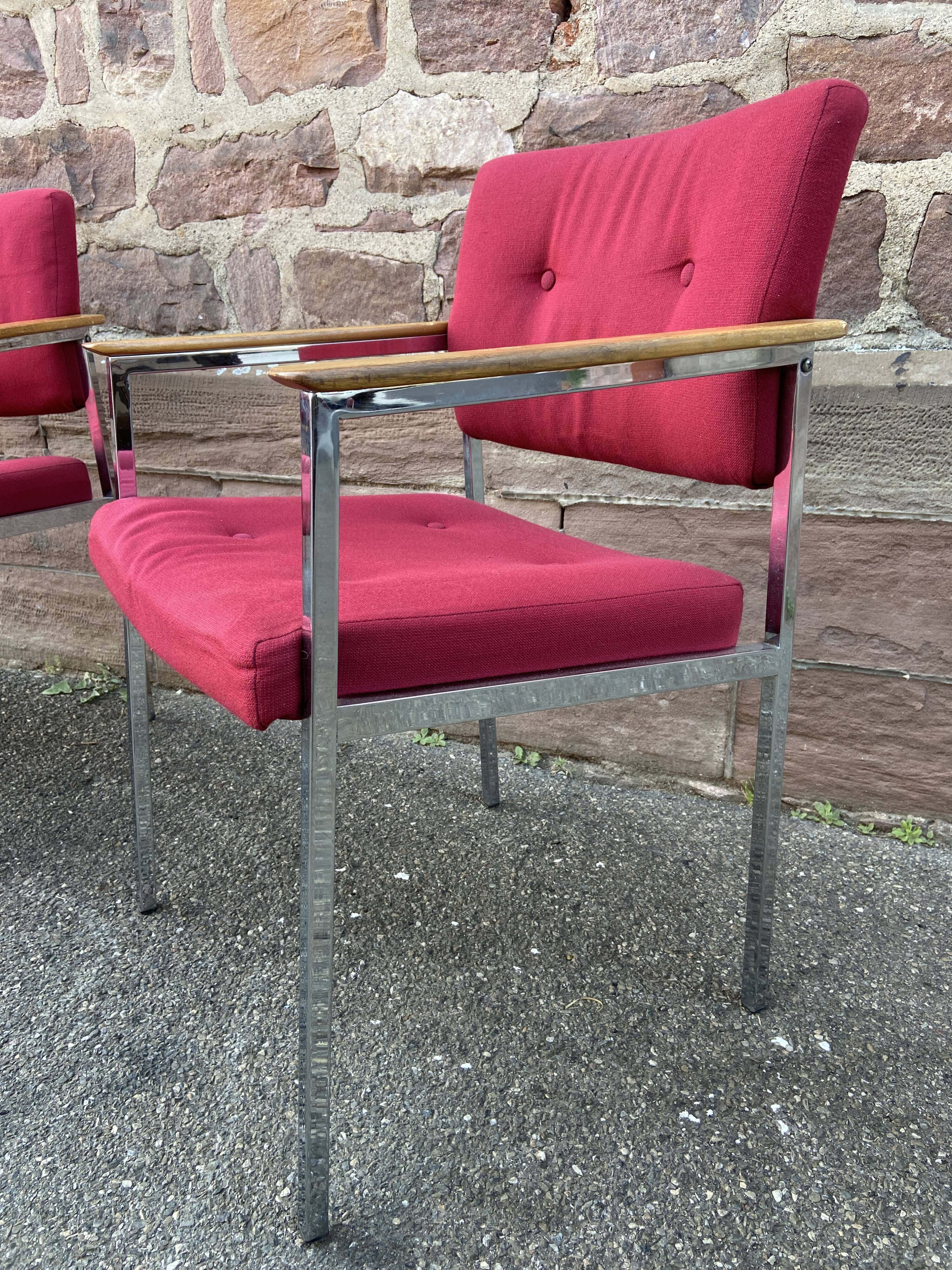 Pair of armchairs design Polsterstühle Röder & Söhne Frankfurt