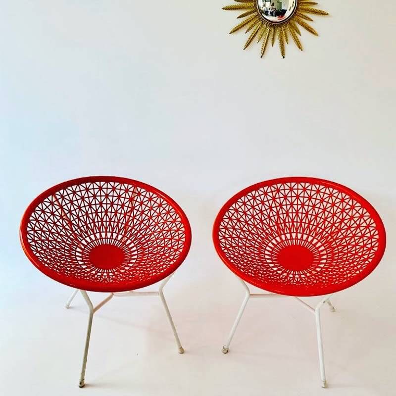 Balloon garden chairs attributed to F. Fabiano and M. Panzini, Italy 1970s