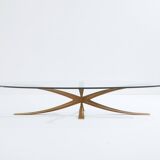 Large bronze coffee table by Michel Mangematin circa 1962