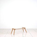 Side table by Max Kment in walnut / glass
