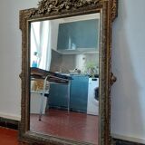 Miroir ancien en bois doré 125x80cm