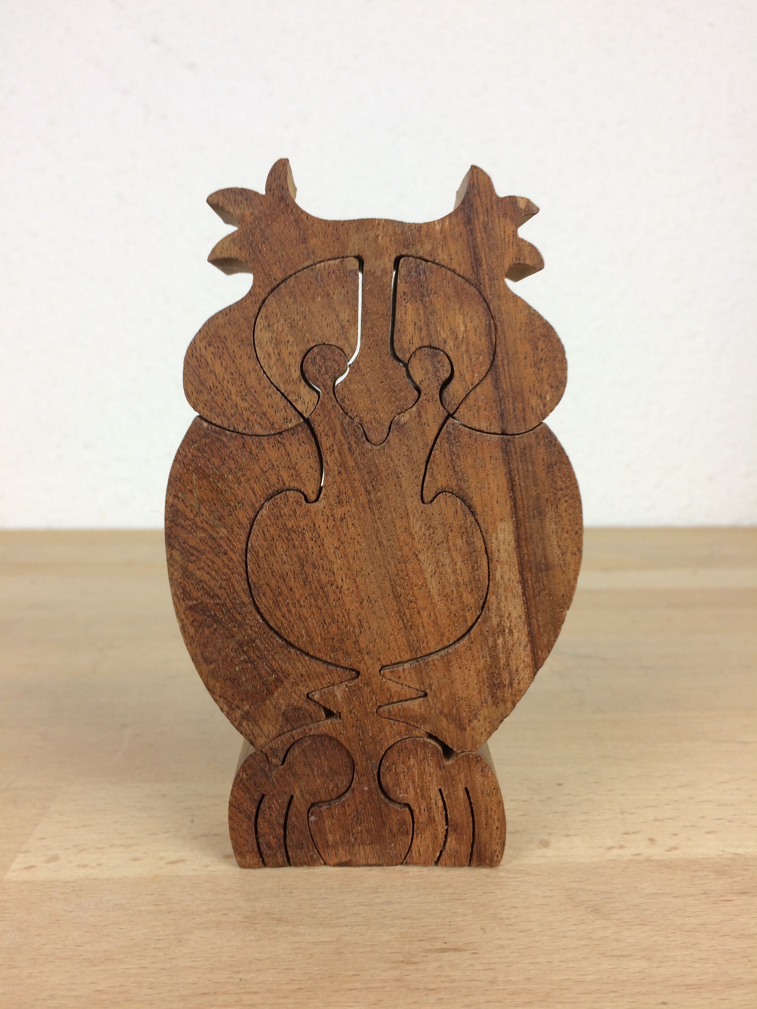 Wooden puzzle owl or owl for children