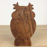 Wooden puzzle owl or owl for children