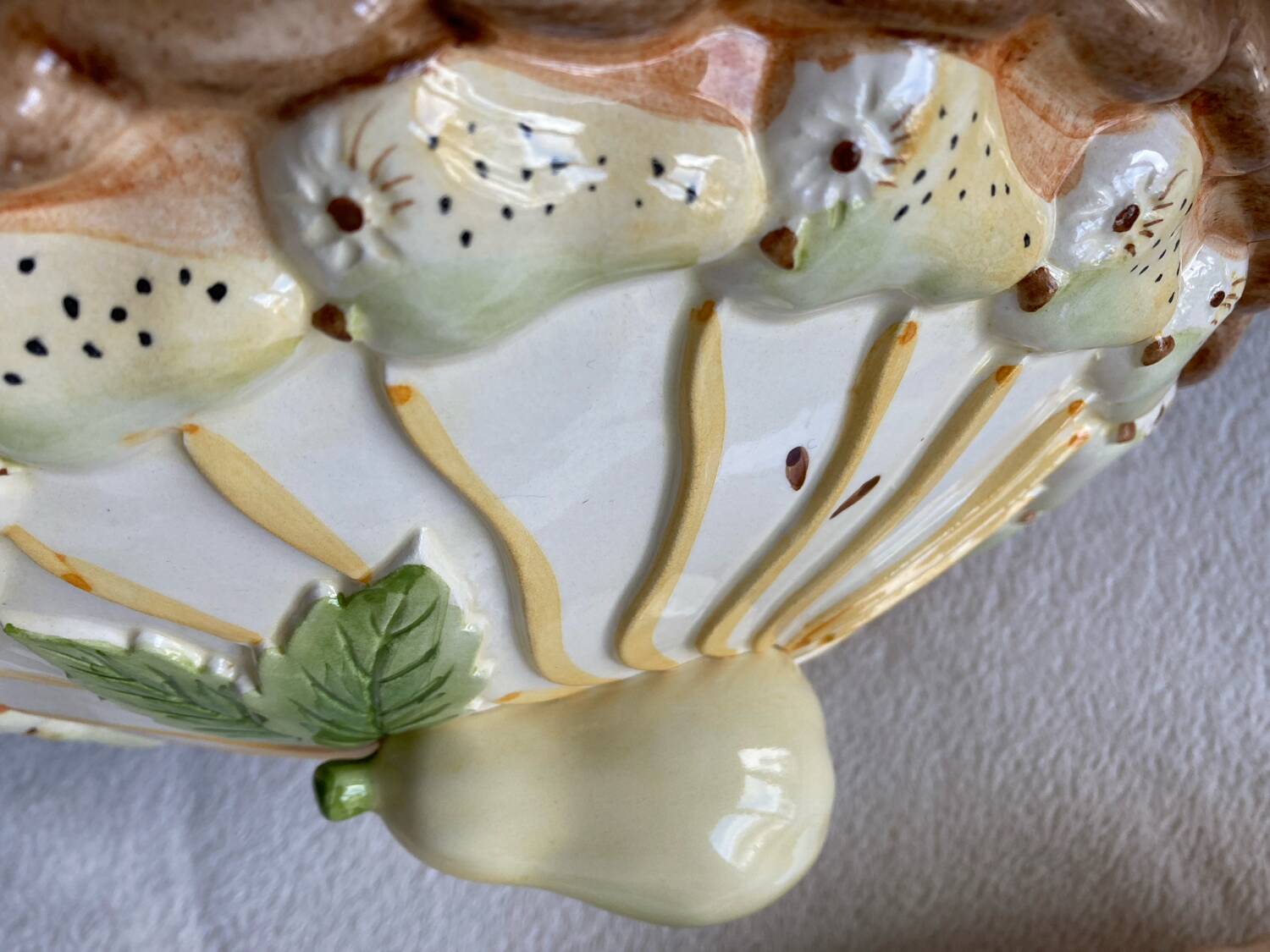 Plat à tarte barbotine poire siléa