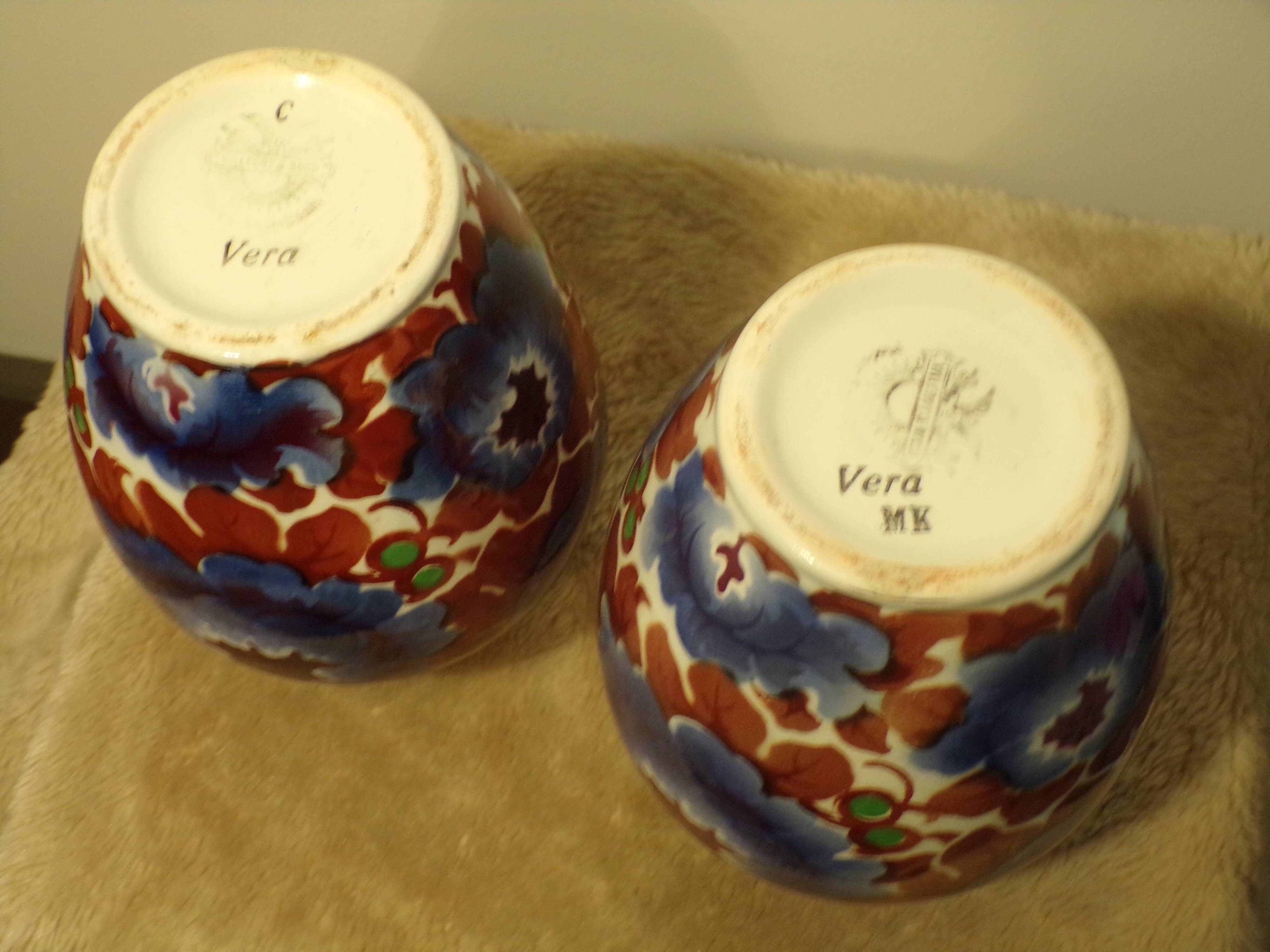 Pair of Vera vases by Villeroy & Boch