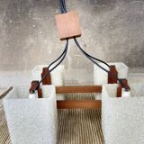 Scandinavian teak pendant chandelier