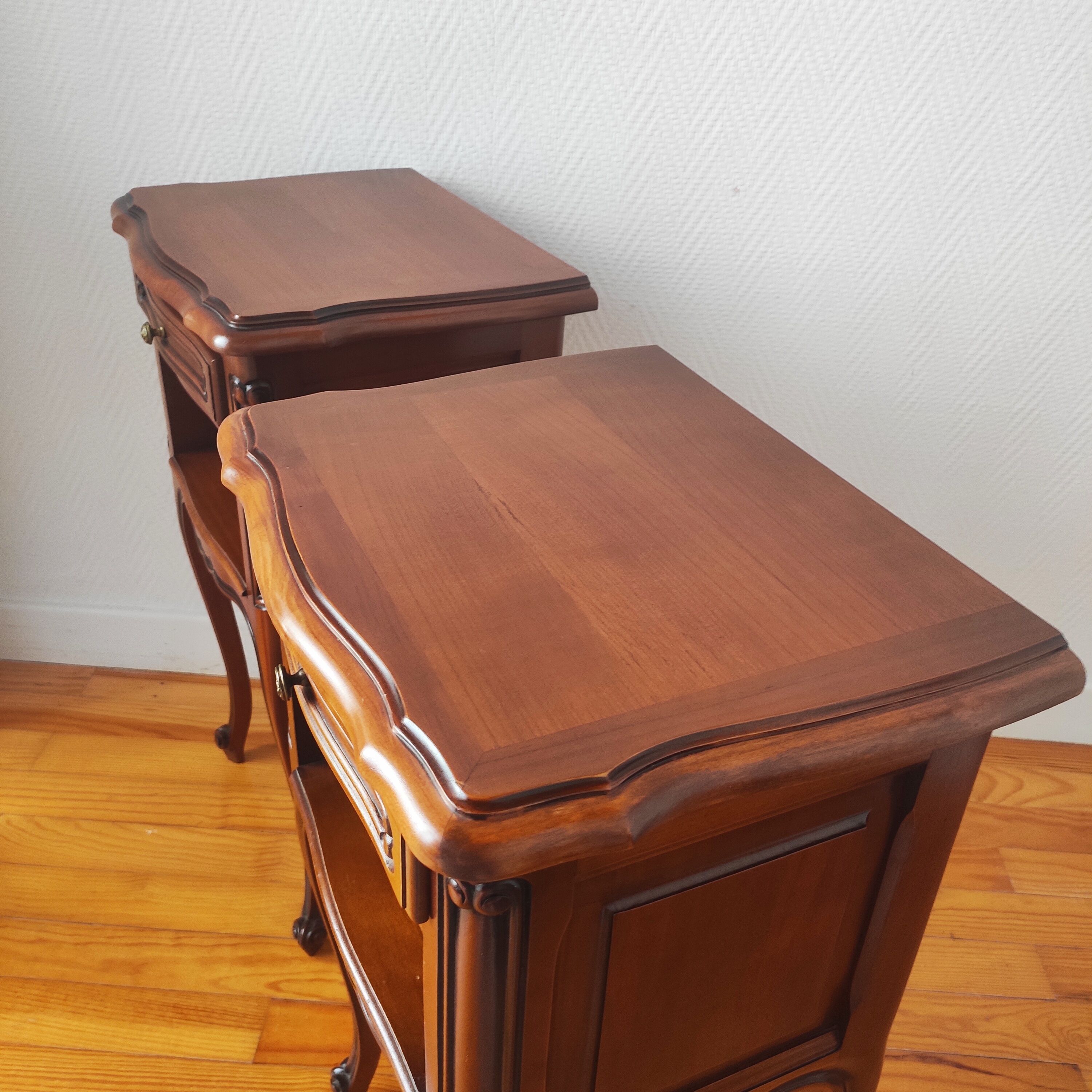 Pair of stylish bedside tables