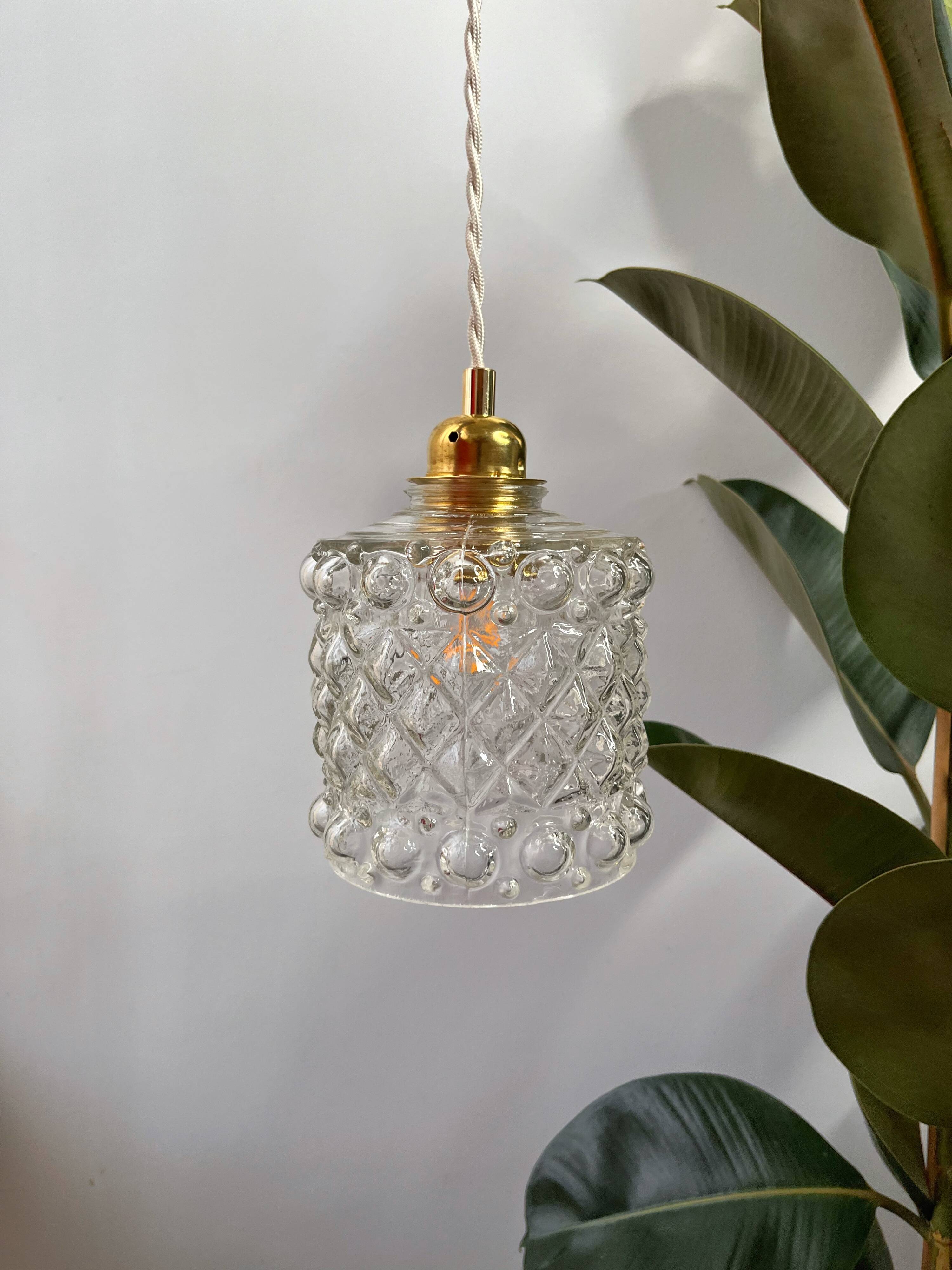 Bubble glass pendant light - Béa model