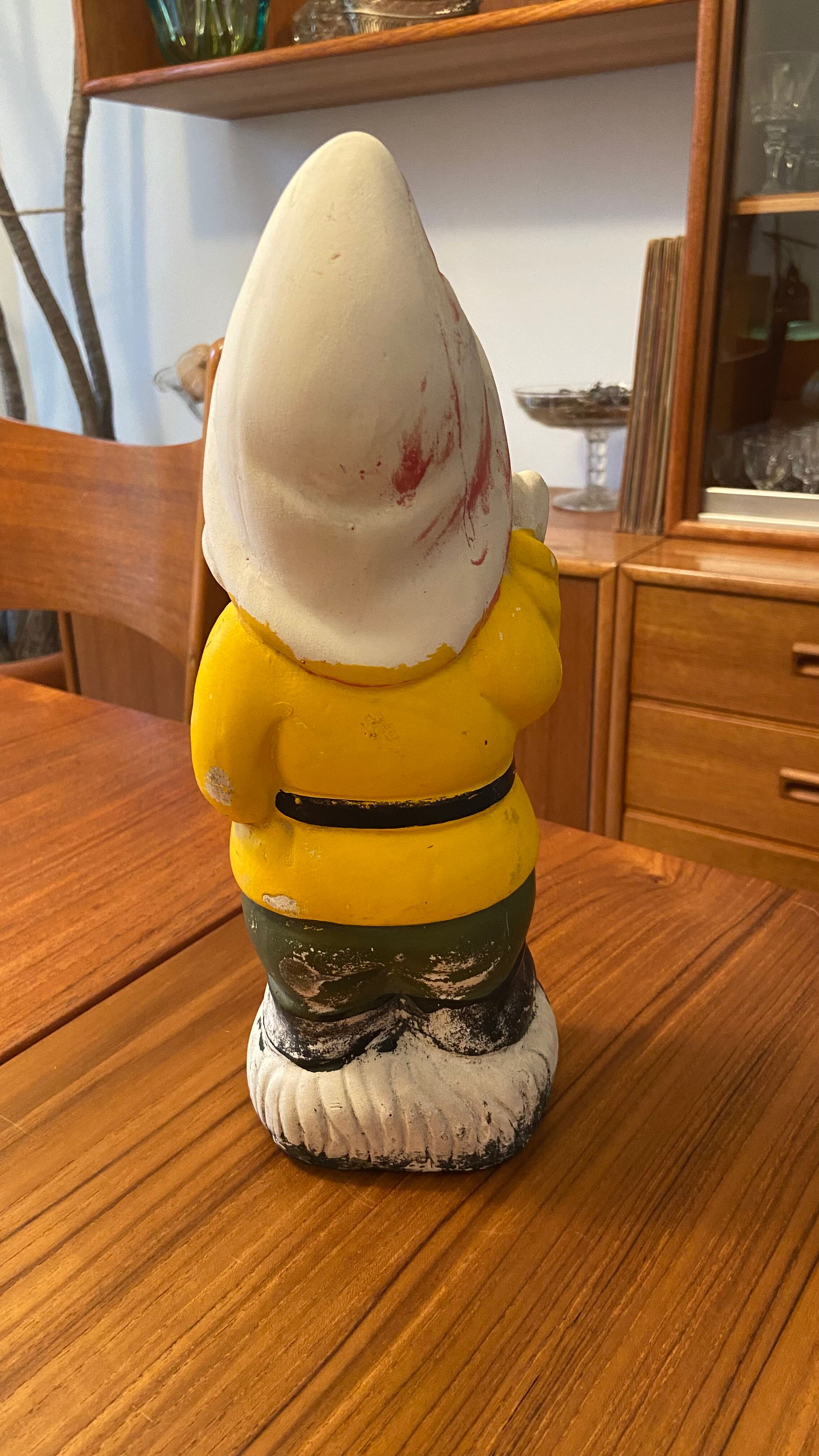 Ancient terracotta garden gnome