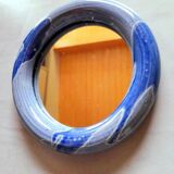 60s glazed ceramic mirror