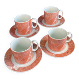 Tasses et sous-tasses à café Villeroy et Boch modèle Siena